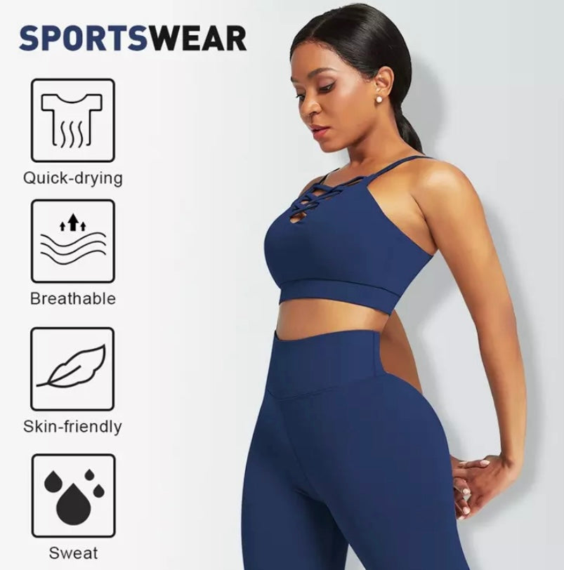 2Pcs/Set Breathable Sports Bra Set Anti-sweat Fitness Top Seamless Yoga  Lingerie Running Gym Sports Panties Push Up Underwear for Cup A B – the  best products in the Joom Geek online store